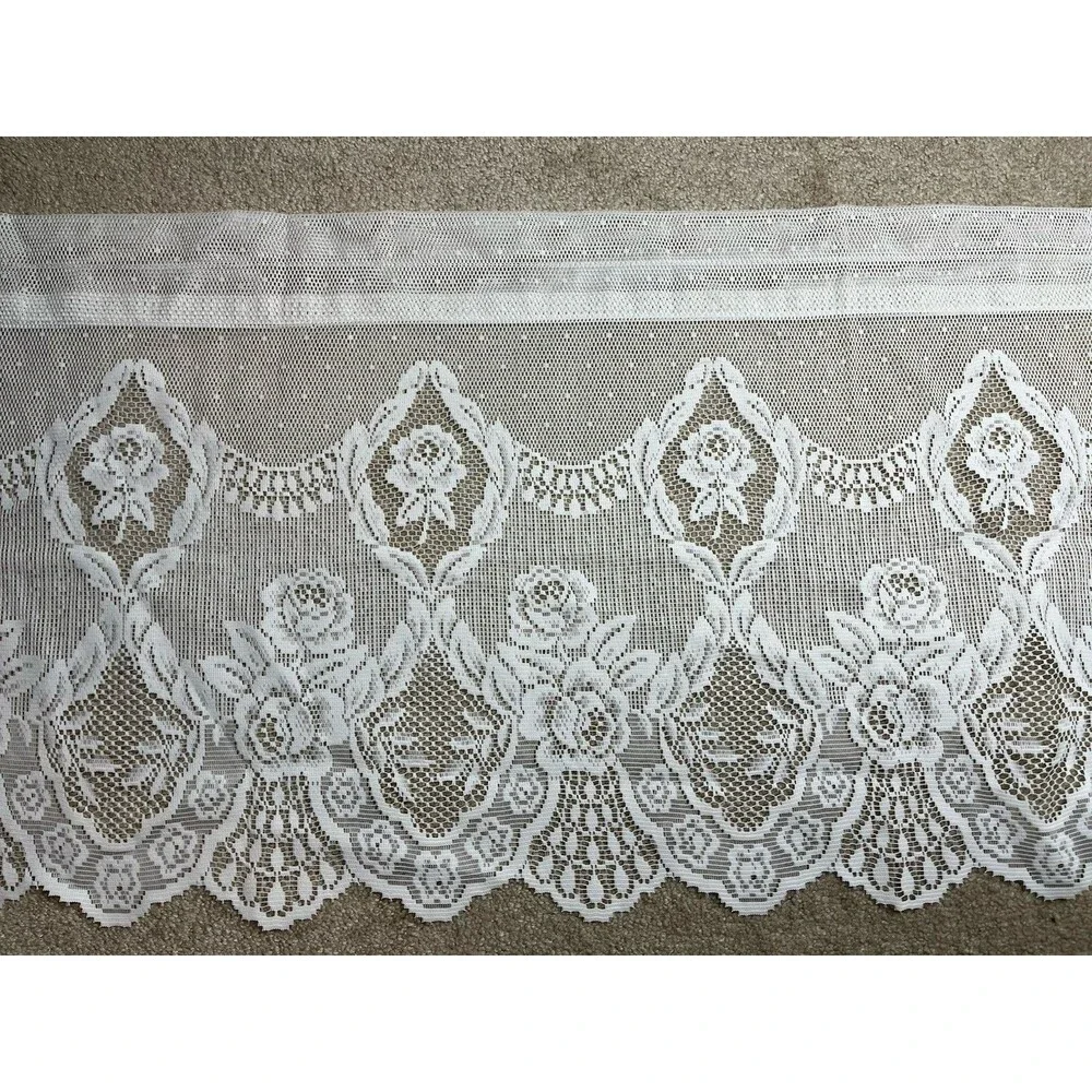 VTG Lace Curtain Valance 58X18